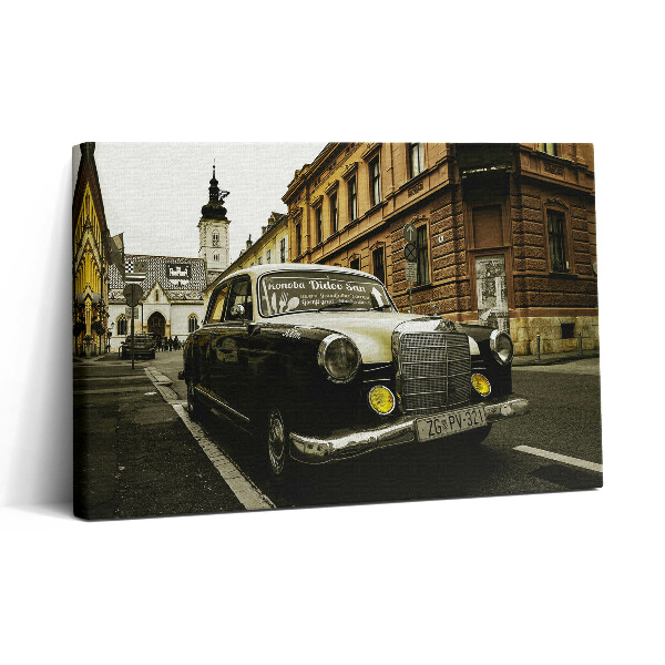 Vászonkép nyomtatás 30x20 Régi Mercedes Zágrábból