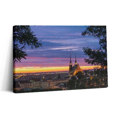 Vászonkép nyomtatás 30x20 Napfelkelte Brünnben