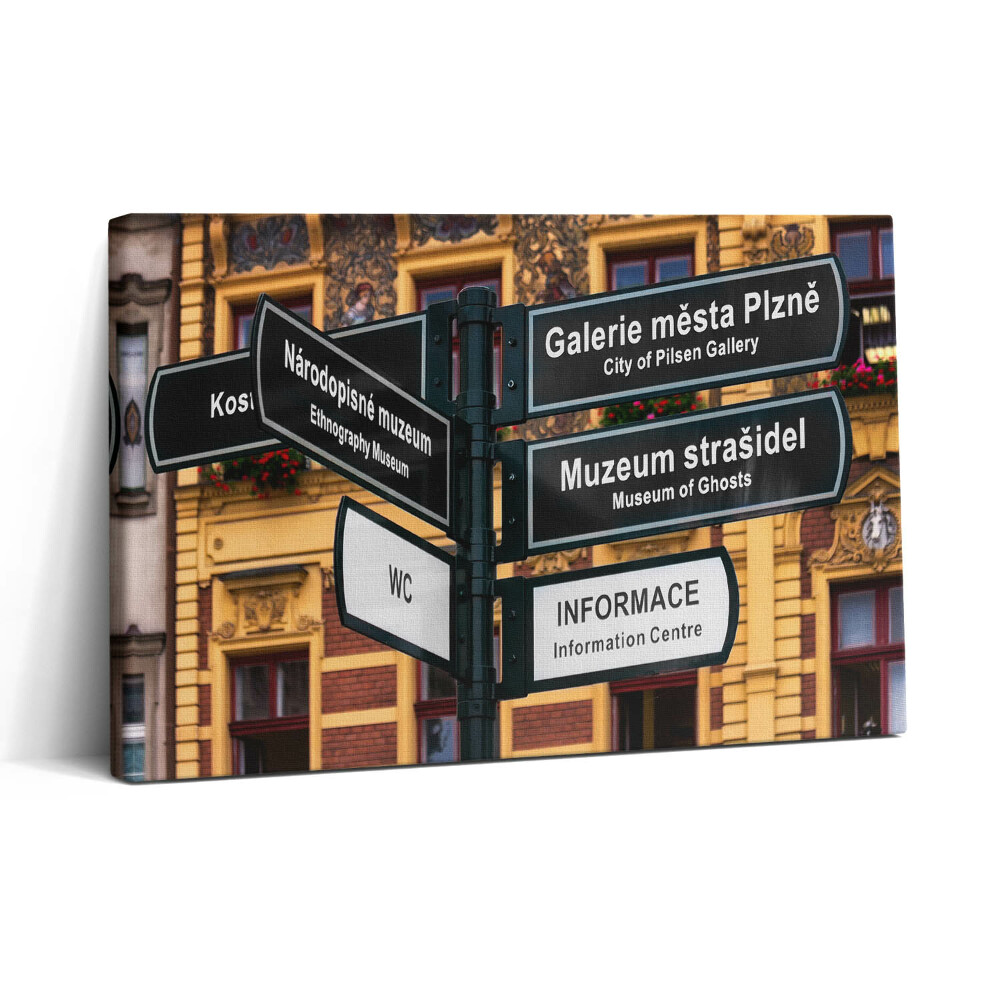 Vászonkép nyomtatás 30x20 Pilseni jelző