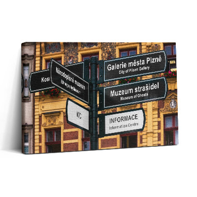 Vászonkép nyomtatás 30x20 Pilseni jelző