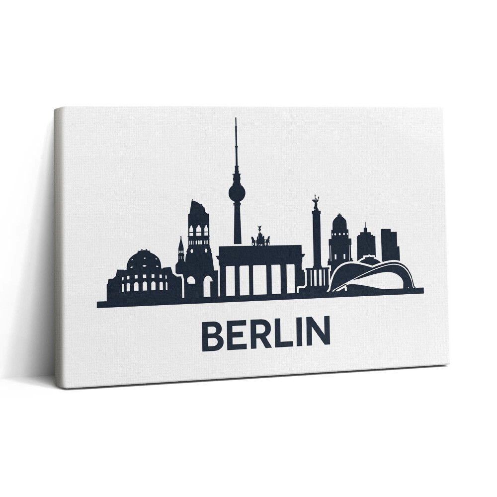 Vászonkép nyomtatás 30x20 Berlin városának illusztrációja