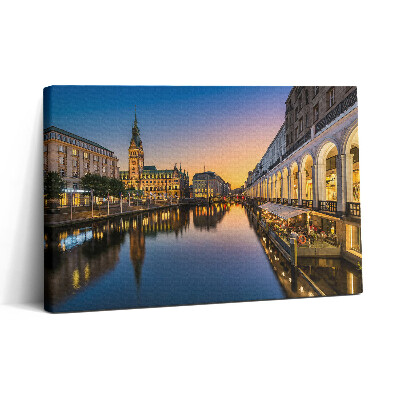 Vászonkép nyomtatás 30x20 Hamburgi városháza Németország