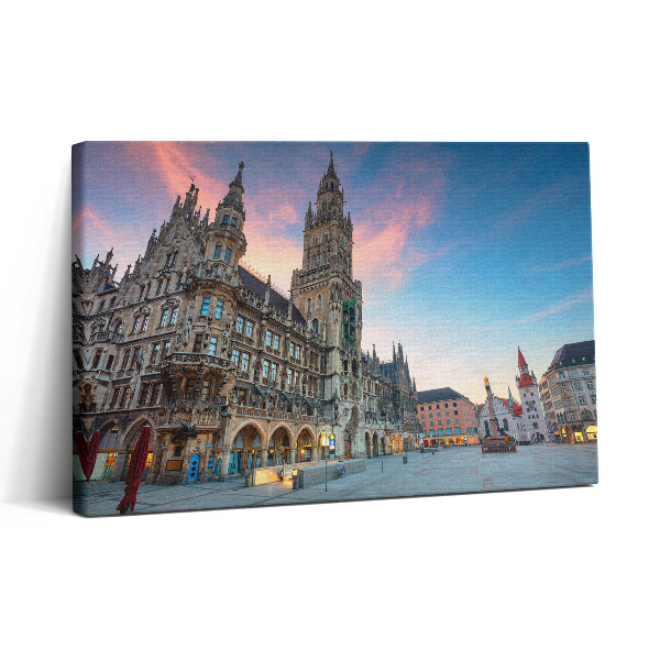 Vászonkép nyomtatás 30x20 Marienplatz Münchenben