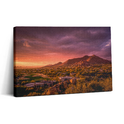 Vászonkép nyomtatás 30x20 Naplemente Észak-Scottsdale felett