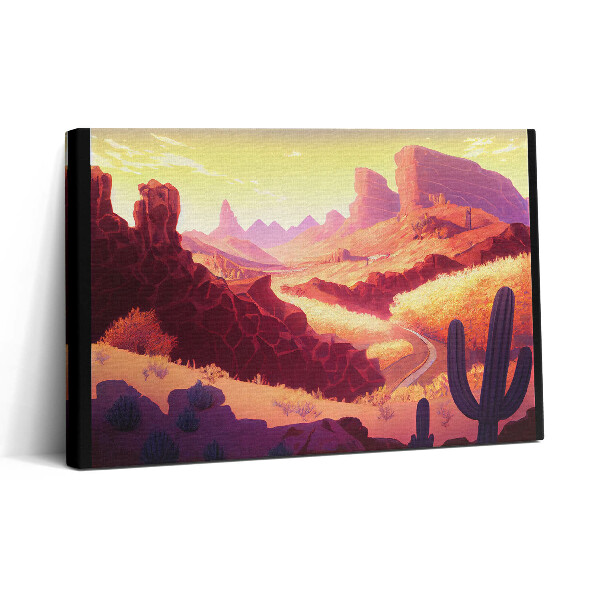 Vászonkép nyomtatás 30x20 Illusztráció egy arizonai sivatagról