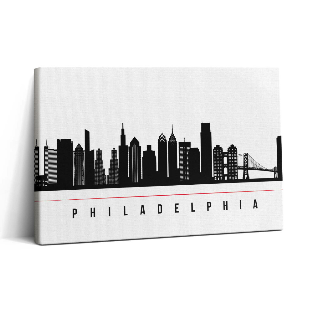 Vászonkép nyomtatás 30x20 Philadelphia városának illusztrációja