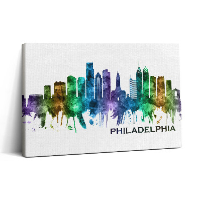 Vászonkép nyomtatás 30x20 Színes illusztráció Philadelphia