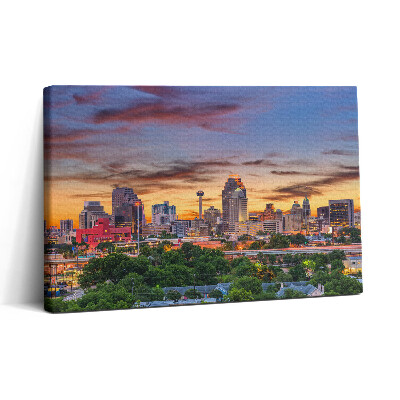 Vászonkép nyomtatás 30x20 San Antonio naplementében
