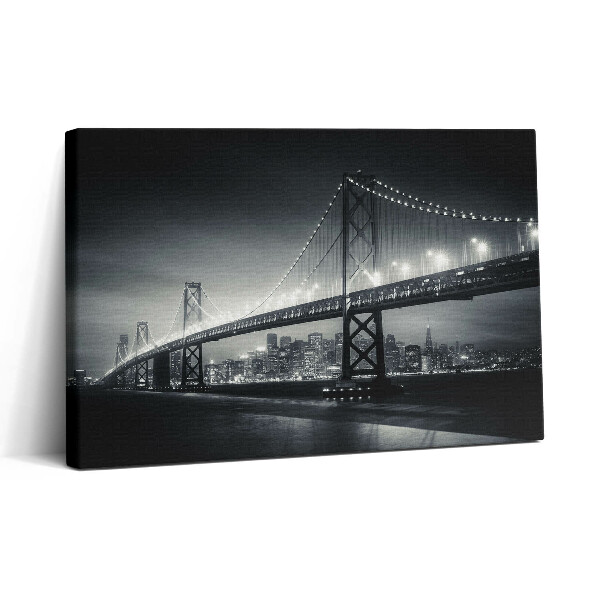 Vászonkép nyomtatás 30x20 San Francisco híd éjszaka