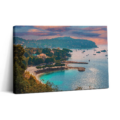 Vászonkép nyomtatás 30x20 A francia Riviéra látképe