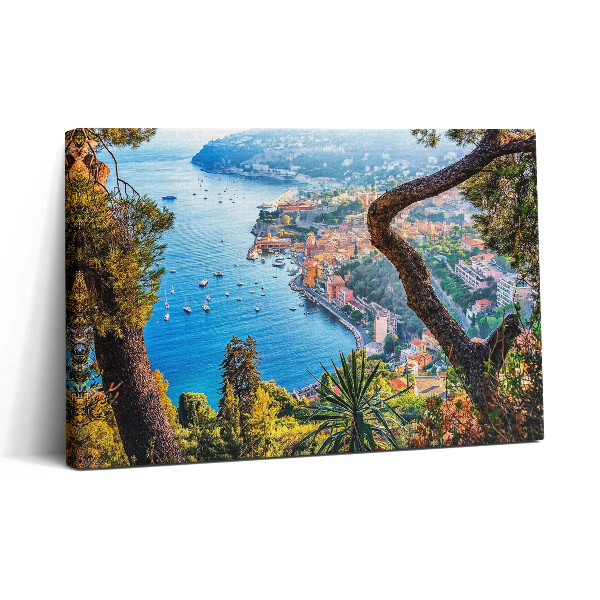 Vászonkép nyomtatás 30x20 Villefranche-sur-Mer falu