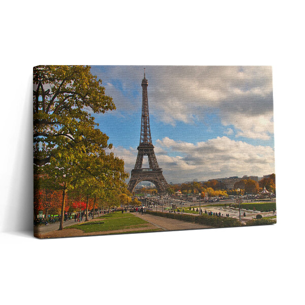 Vászonkép nyomtatás 30x20 Ősz Franciaországban Eiffel-torony