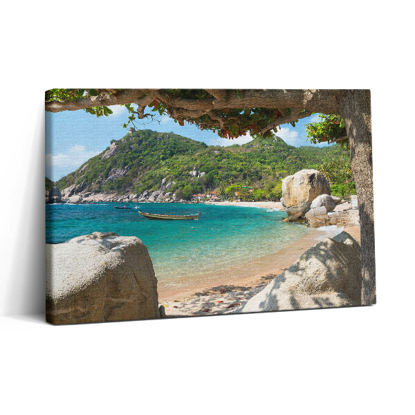 Vászonkép nyomtatás 30x20 Tengerre néző Koh Tao Thaiföld