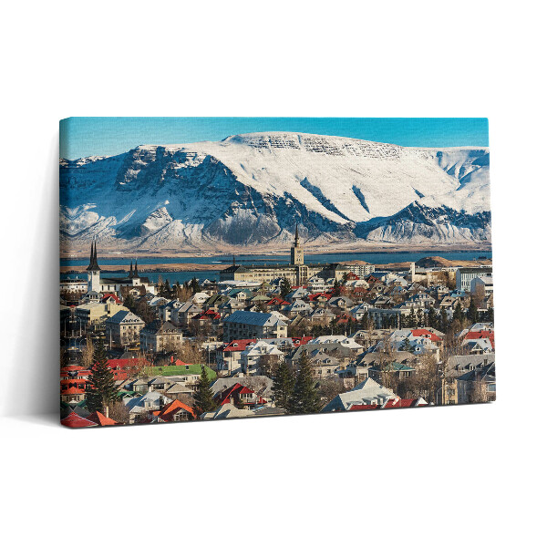 Vászonkép nyomtatás 30x20 Reykjavík látképe Izlandon