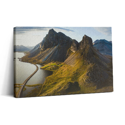 Vászonkép nyomtatás 30x20 Festői út Izlandról