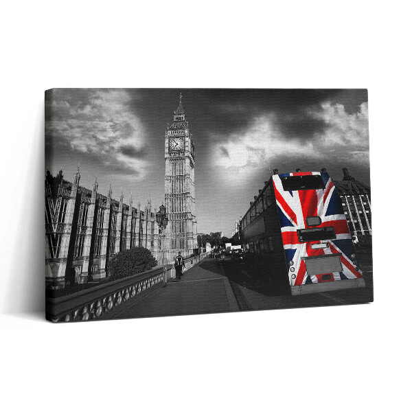 Vászonkép nyomtatás 30x20 Big Ben és a londoni busz