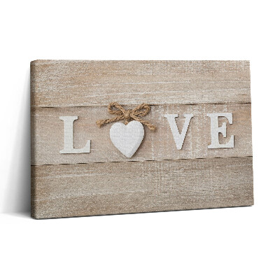 Vászonkép nyomtatás 30x20 Szerelem felirat