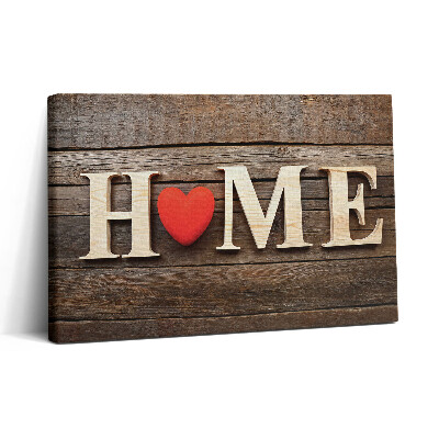 Vászonkép nyomtatás 30x20 Felirat otthon