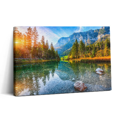 Vászonkép nyomtatás 30x20 Hegyi festői folyó