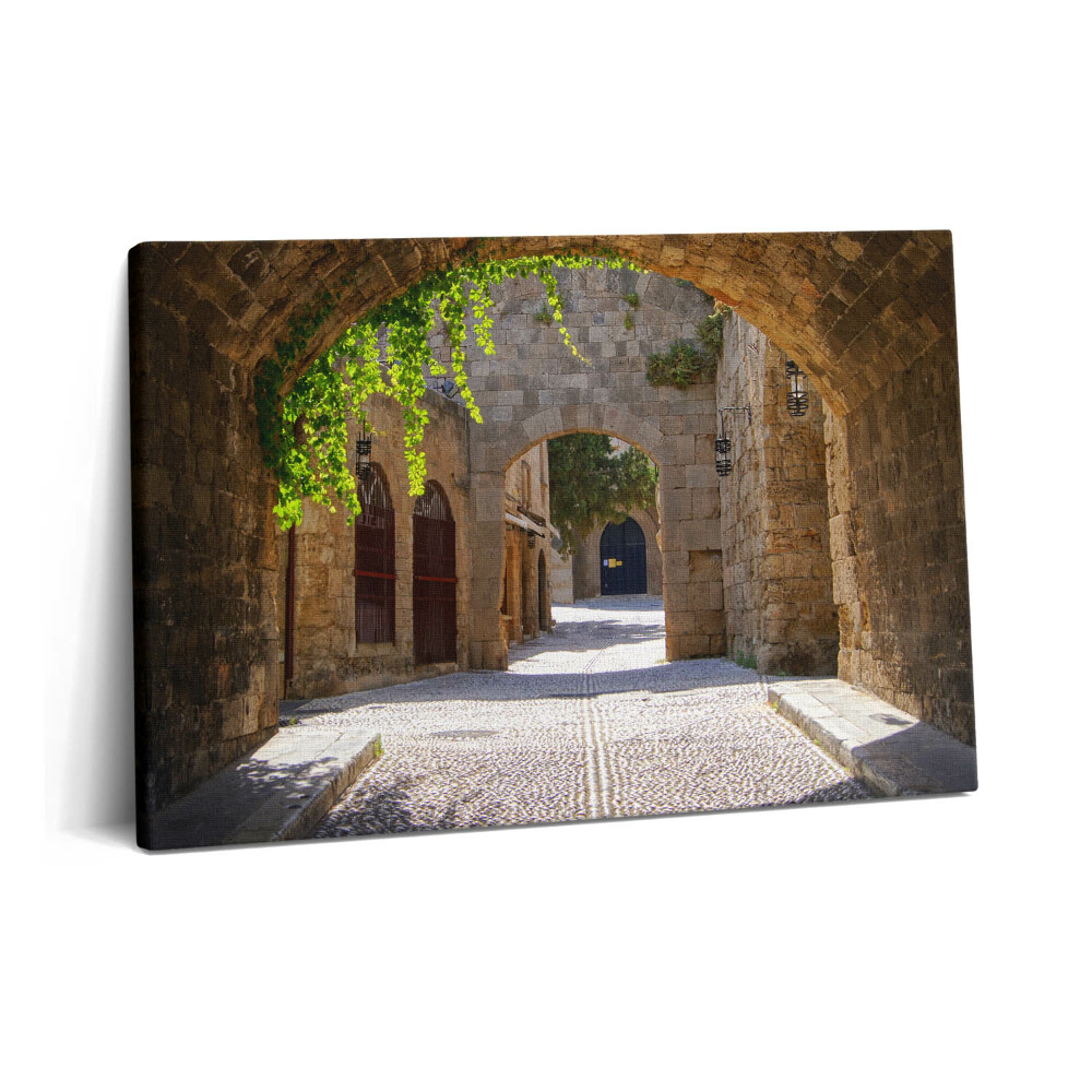 Canvas kép 60x40 Középkori utca Rodoszon Görögországban