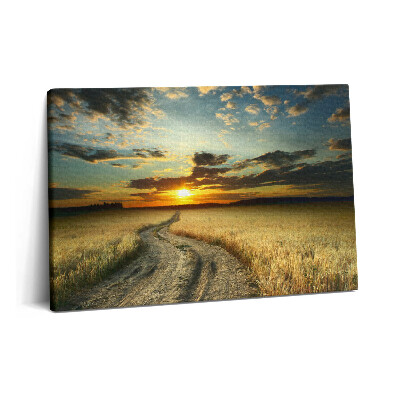 Canvas kép 60x40 Földút és naplemente