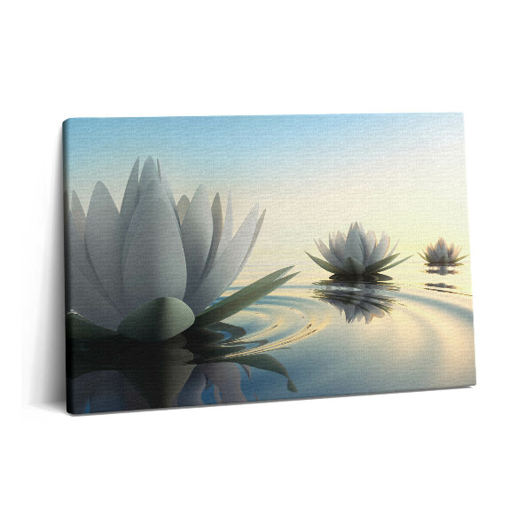 Canvas kép 60x40 Liliomvirágok a vízen