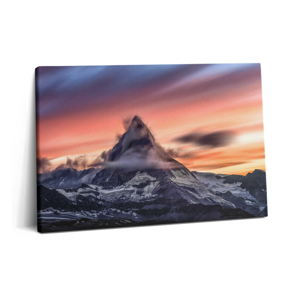 Canvas kép 60x40 Magányos hegy naplementében