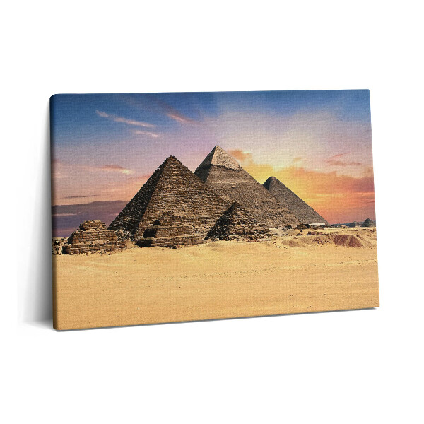 Canvas kép 60x40 Egyiptomi piramisok a sivatagban