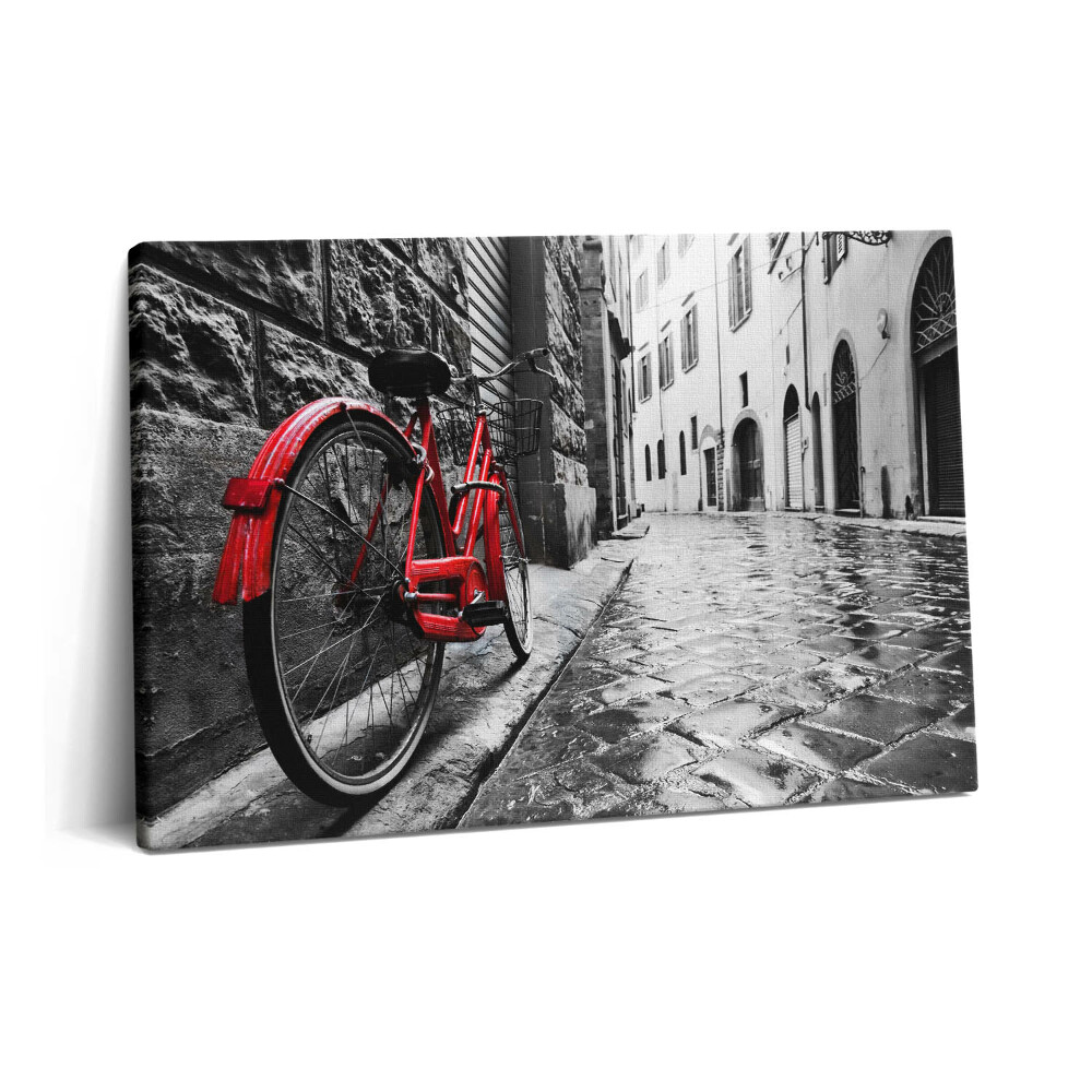 Canvas kép 60x40 Vintage kerékpár és retro városi utca