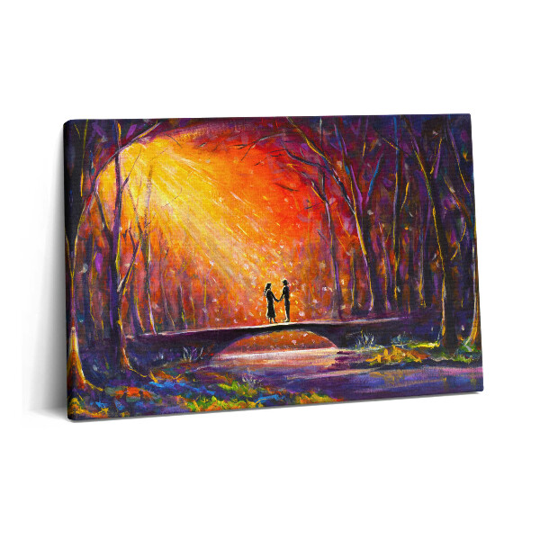 Canvas kép 60x40 Szerelmes pár akvarellel festve