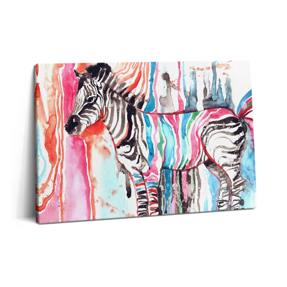 Canvas kép 60x40 Illusztráció állatok színes zebra