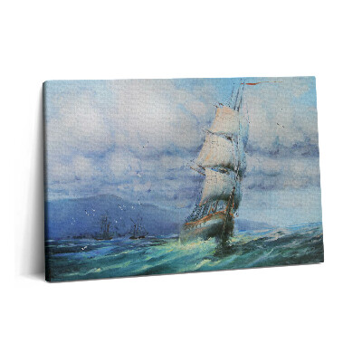 Canvas kép 60x40 Vízre festett hajó