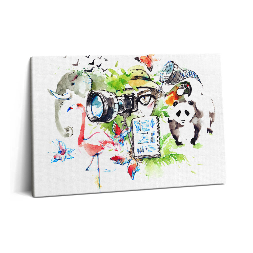 Canvas kép 60x40 Akvarell állati természet és zoológus