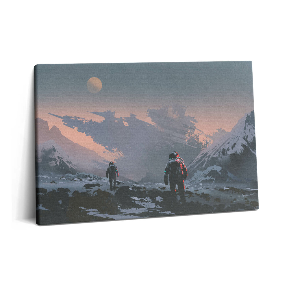 Canvas kép 60x40 Űrhajósok és a Tejút