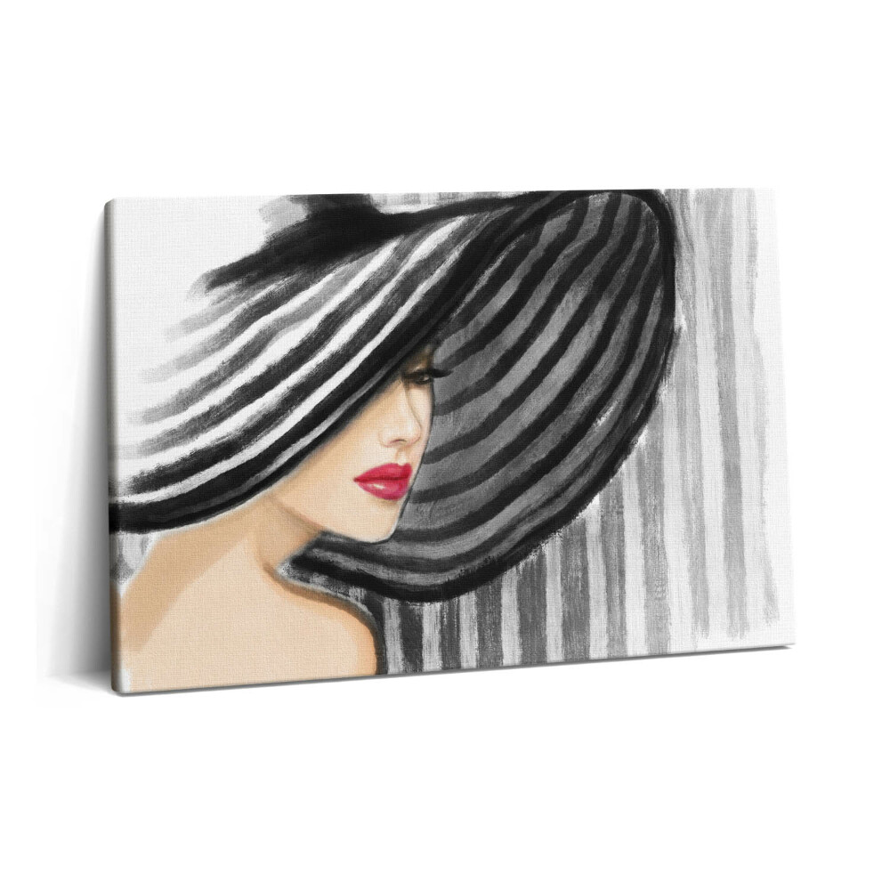 Canvas kép 60x40 Nő kalapban