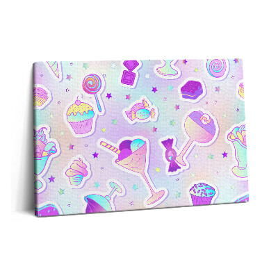 Canvas kép 60x40 Sütemények fagylalttal