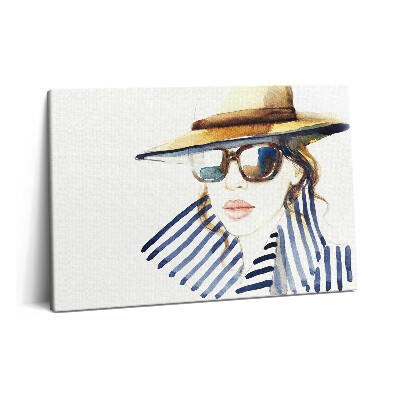 Canvas kép 60x40 Akvarell - szemüveges nő