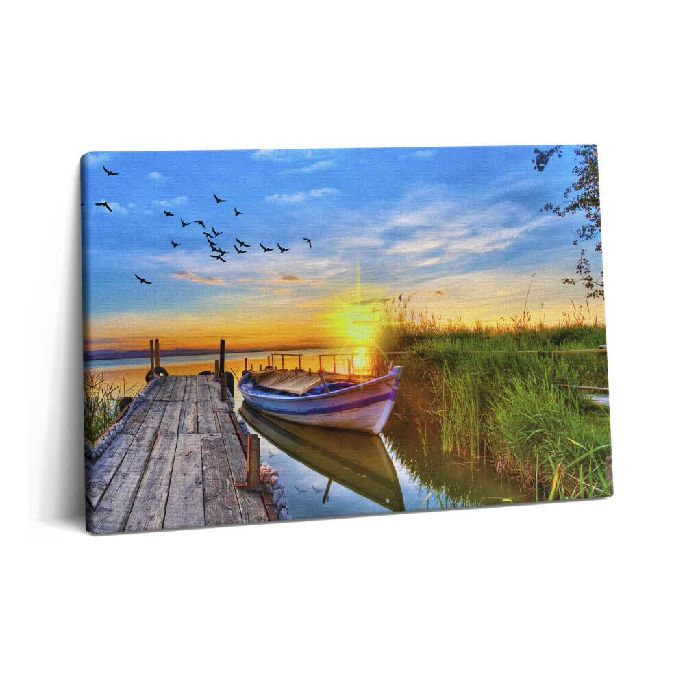 Canvas kép 60x40 Tóra néző kilátás és naplemente