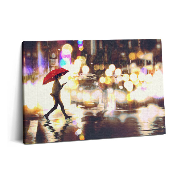 Canvas kép 60x40 Az Eső utca című anime illusztrációja