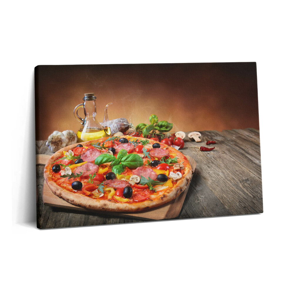 Canvas kép 60x40 Olasz pizza olívaolajjal