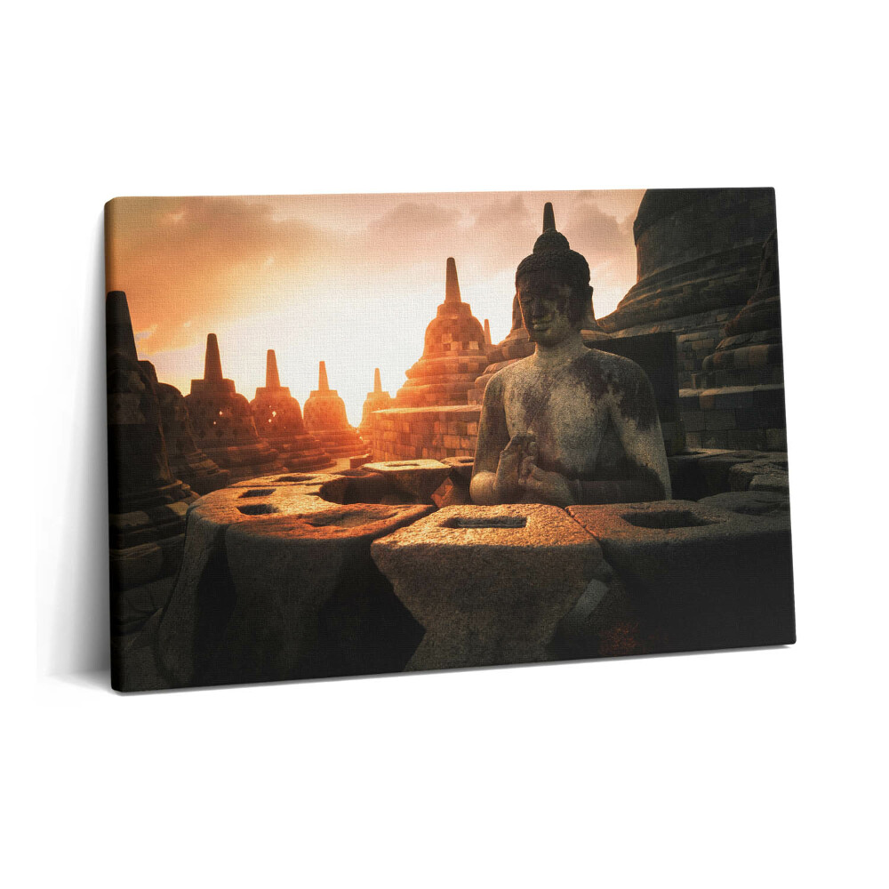 Canvas kép 60x40 Egy meditáló Buddha-szobor látványa