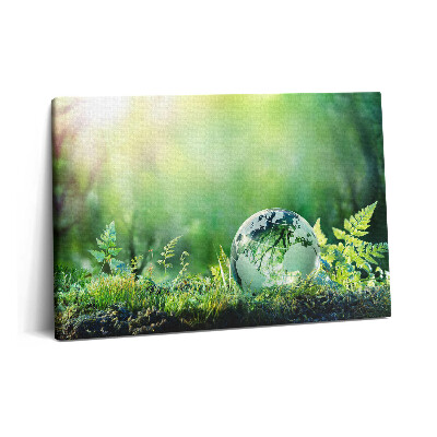 Canvas kép 60x40 Földgömb a fűben