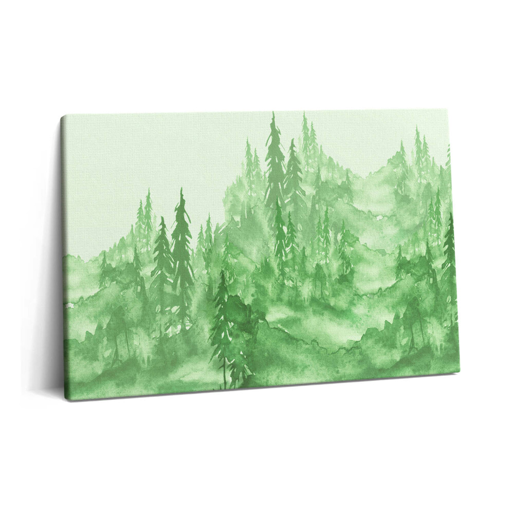 Canvas kép 60x40 Zöld erdővel festett természet