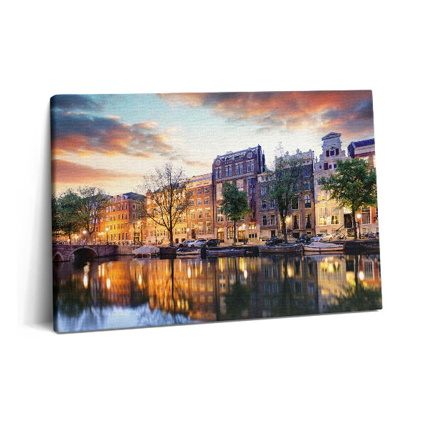 Canvas kép 60x40 Házak Amszterdam Hollandia