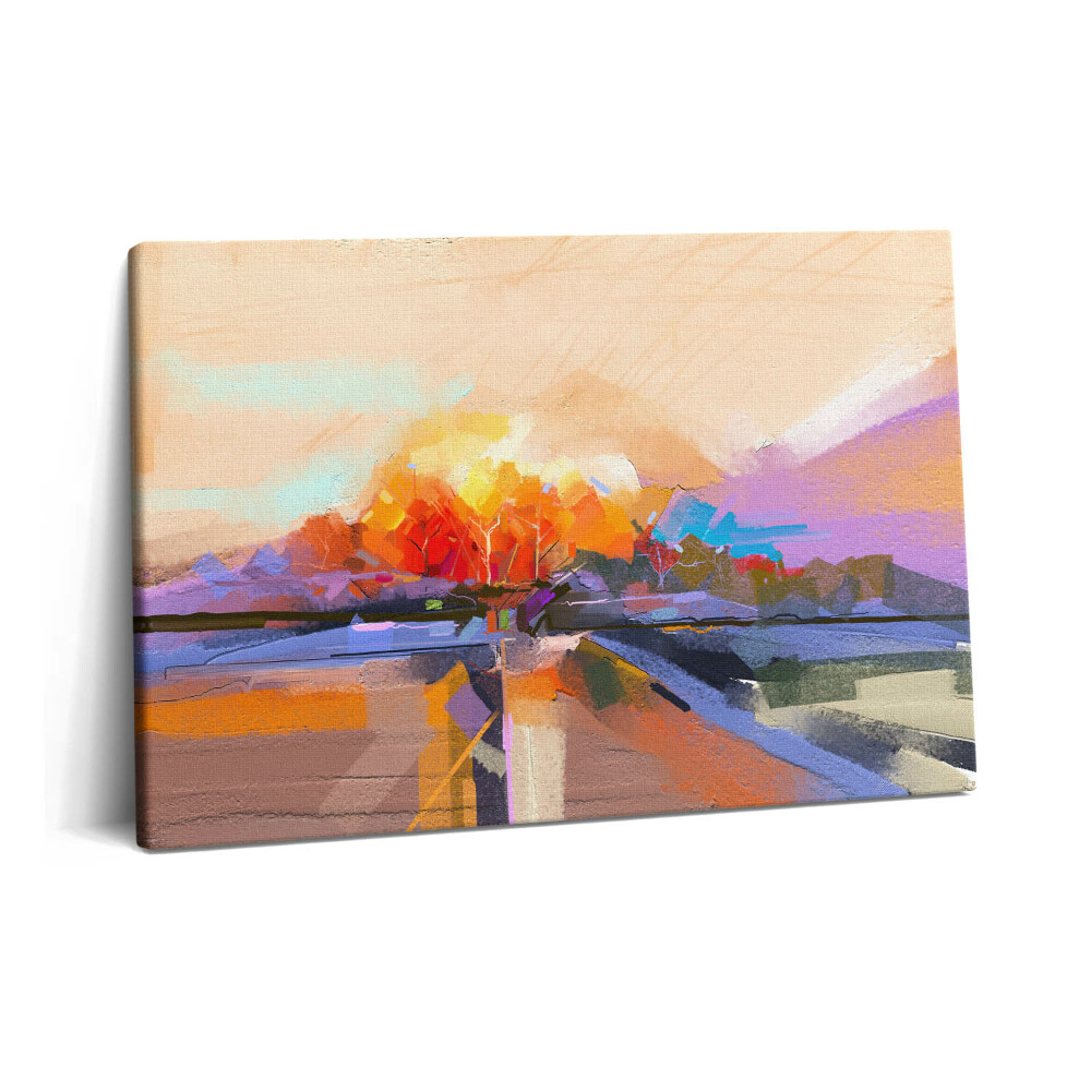 Canvas kép 60x40 Absztrakt festmény - színes fa