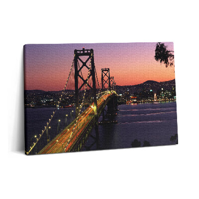 Canvas kép 60x40 San Francisco híd és naplemente