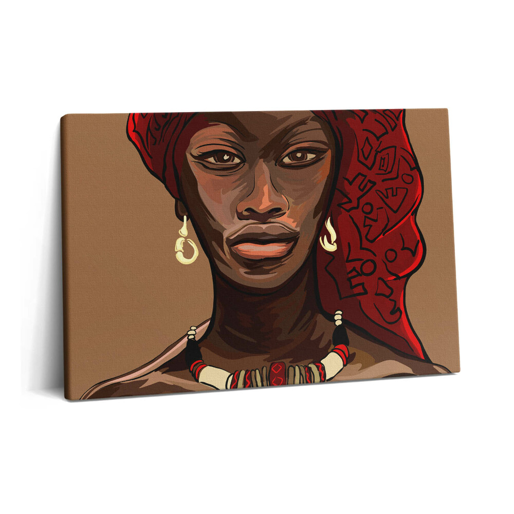 Canvas kép 60x40 Művészet - egy afrikai nőt ábrázoló festmény