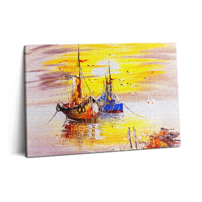 Canvas kép 60x40 Festett hajók