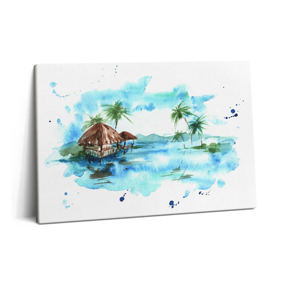 Canvas kép 60x40 Egy szigetet ábrázoló akvarell