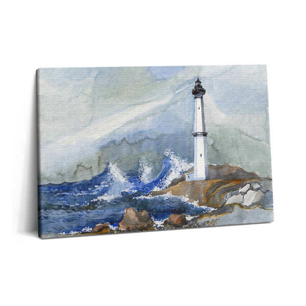 Canvas kép 60x40 Nagyméretű akvarell és világítótorony